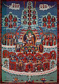 Longchen Nyingtik Lineage Tree by Gonpo Tseten Rinpoche, with depictions of the gurus of his lineage, painted prior to 1980.
